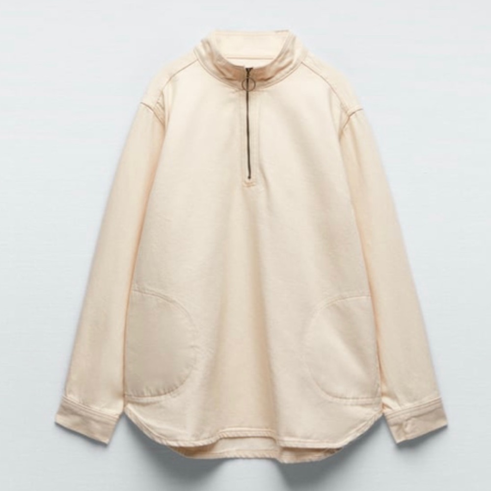 Zara zippered oversized over shirt